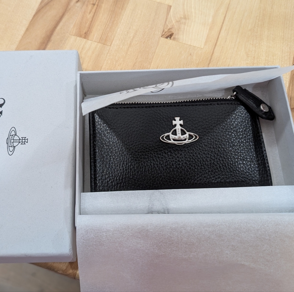 Black Vivienne Westwood Vegan Wallet Cardholder